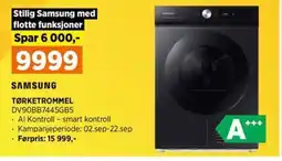 POWER SAMSUNG Tørketrommel DV90BB7445GBS tilbud