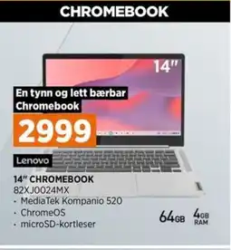 POWER LENOVO 14" Chromebook 82XJ0024MX tilbud