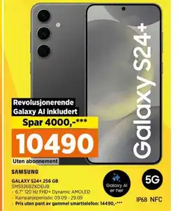 POWER SAMSUNG Galaxy S24+ 256 GB SMS926BZKDEUB tilbud