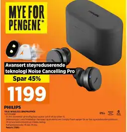 POWER PHILIPS True Wireless ørepropper TAT8506BK tilbud