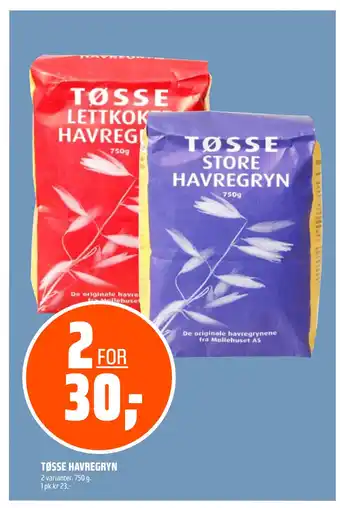 Coop Obs TØSSE HAVREGRYN tilbud