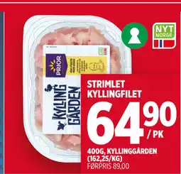 Meny STRIMLET KYLLINGFILET tilbud