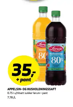 Bunnpris APPELSIN- OG HUSHOLDNINGSSAFT tilbud