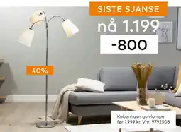 Skeidar København gulvlampe tilbud