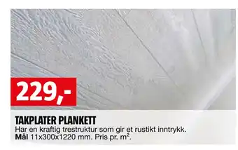 Bauhaus TAKPLATER PLANKETT tilbud