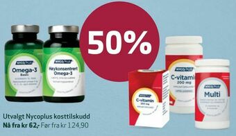 Apotek 1 Utvalgt Nycoplus kosttilskudd tilbud