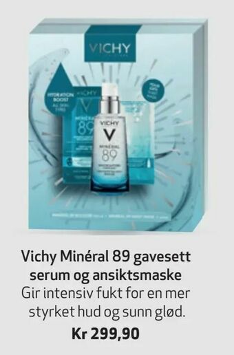 Apotek 1 Vichy Minéral 89 gavesett serum og ansiktsmaske tilbud