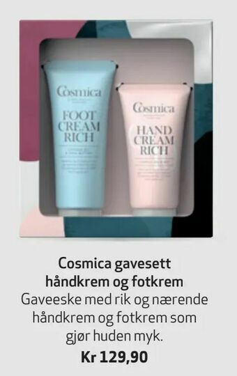 Apotek 1 Cosmica gavesett håndkrem og fotkrem tilbud
