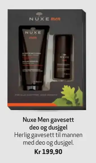 Apotek 1 Nuxe Men gavesett deo og dusjgel tilbud