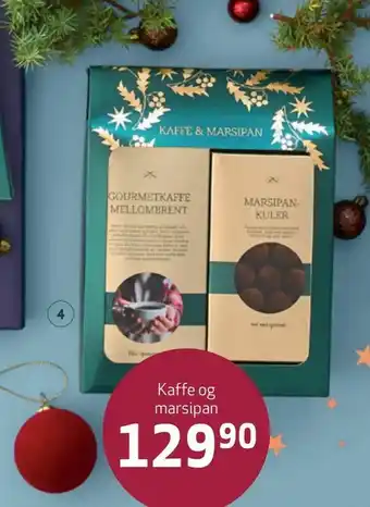 Apotek 1 Flott gaveeske med gourmetkaffe og marsipankuler med mørk sjokolade tilbud