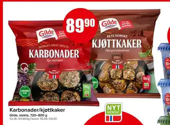 Spar Karbonader/kjøttkaker tilbud