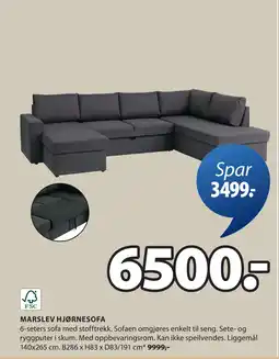 JYSK MARSLEV HJØRNESOFA tilbud