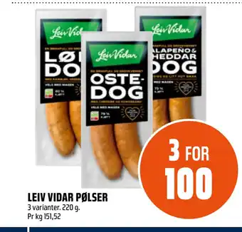 Coop Obs LEIV VIDAR PØLSER tilbud