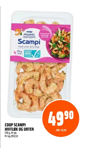 Coop Obs COOP SCAMPI HVITLØK OG URTER tilbud