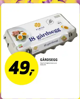 Bunnpris GÅRDSEGG tilbud