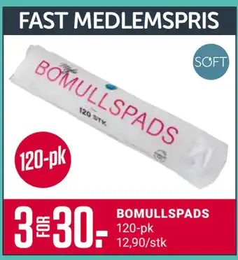 Europris BOMULLSPADS tilbud