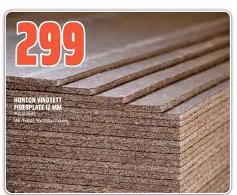 Coop Obs HUNTON VINDTETT FIBERPLATE 12 MM tilbud