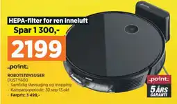 POWER POINT Robotstøvsuger DUSTY600 tilbud