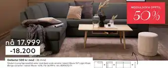 Skeidar Modern Living hjørnesofa 3-seter tilbud