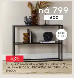 Skeidar Straight Konsollbord tilbud