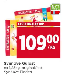 Meny Synnøve Gulost tilbud