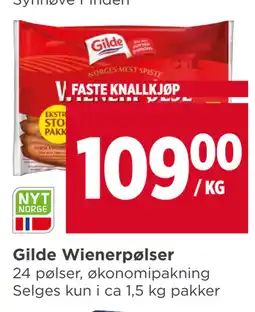 Meny Gilde Wienerpølser tilbud