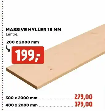 jem & fix Massive hyller 18 mm tilbud