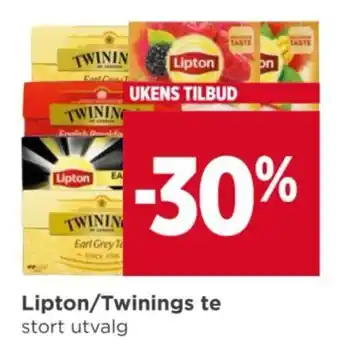 Meny Lipton/twinings te tilbud