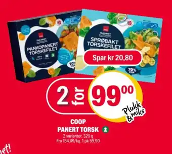 Coop Extra COOP Panert Torsk tilbud