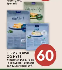 Coop Mega LERØY TORSK OG HYSE tilbud