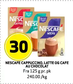Bunnpris NESCAFE CAPPUCCINO, LATTE OG CAFE AU CHOCOLAT tilbud