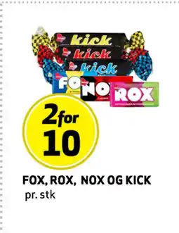Bunnpris FOX,ROX, NOX OG KICK tilbud
