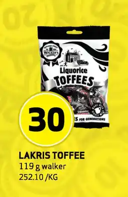 Bunnpris LAKRIS TOFFEE tilbud