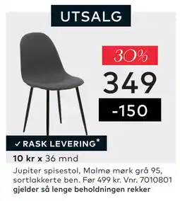 Skeidar Jupiter spisestol tilbud