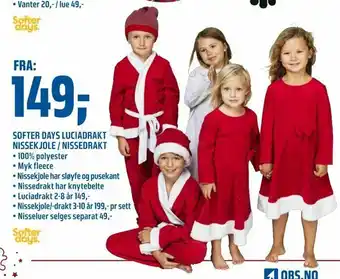 Coop Obs Softer days luciadrakt nissekjole / nissedrakt tilbud