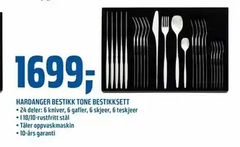 Coop Obs Hardanger bestikk tone bestikksett tilbud