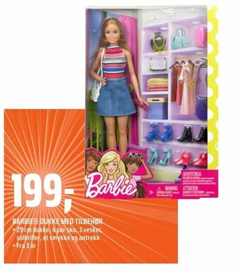 Coop Obs Barbie® dukke med tilbehør tilbud