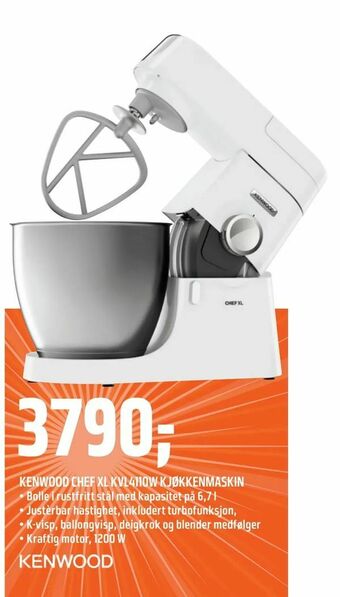 Coop Obs Kenwood chef xl kvl4110w kjøkkenmaskin tilbud