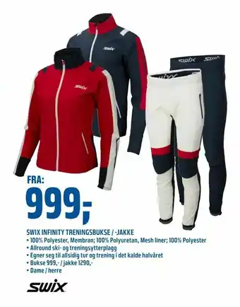 Coop Obs Swix infinity treningsbukse / -jakke tilbud
