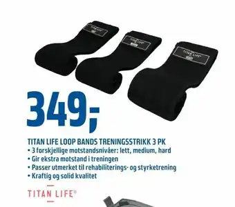 Coop Obs Titan life loop bands treningsstrikk 3 pk tilbud