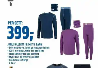 Coop Obs Janus ullsett i eske til barn tilbud