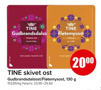 Spar TINE skivet ost tilbud