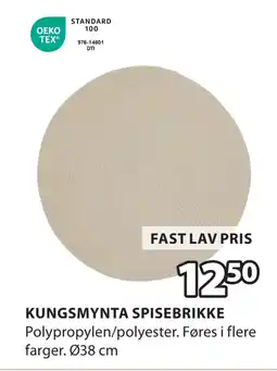 JYSK KUNGSMYNTA SPISEBRIKKE tilbud