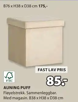 JYSK AUNING PUFF tilbud