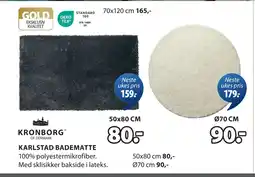 JYSK KARLSTAD BADEMATTE tilbud