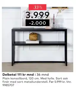 Skeidar Plain konsollbord tilbud
