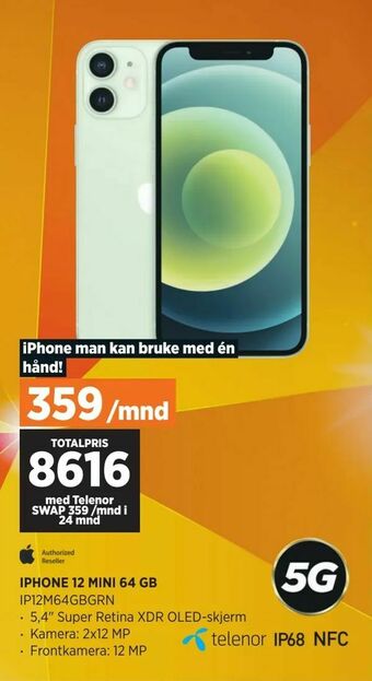 POWER Iphone 12 mini 64 gb tilbud