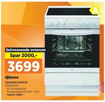 POWER Keramisk komfyr tilbud