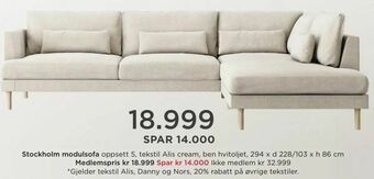 Møbelringen Stockholm modulsofa tilbud