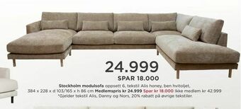 Møbelringen Stockholm modulsofa tilbud